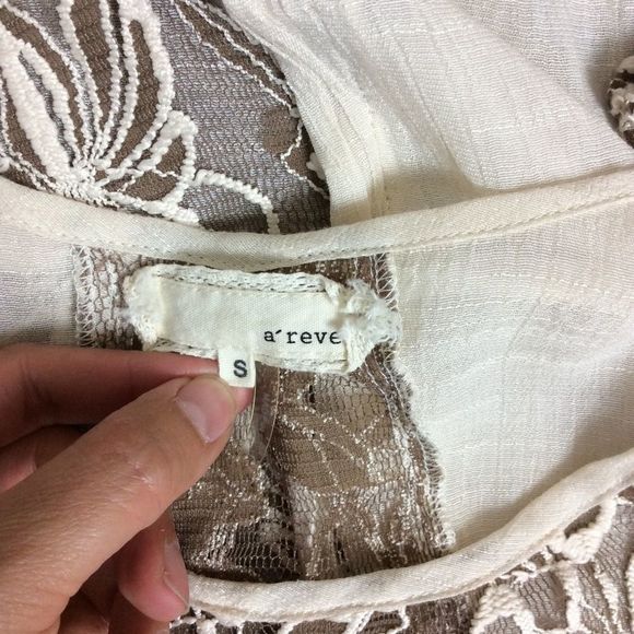 Anthropologie a’reve Lace Gauze Boho Blouse Size S - Picture 8 of 8
